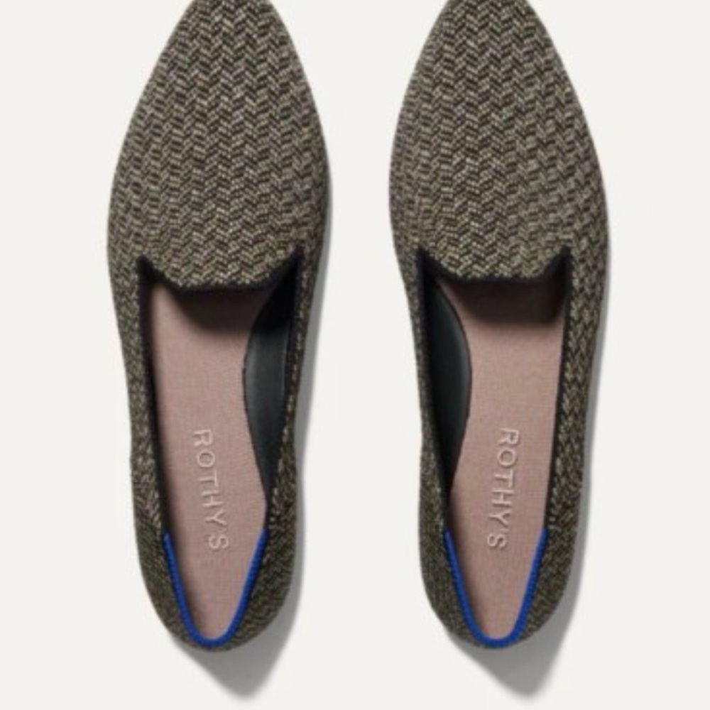 Rothy's Women’s Black and Tan Slip-Ons